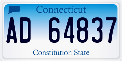CT license plate AD64837