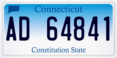 CT license plate AD64841