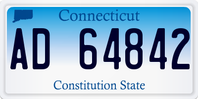 CT license plate AD64842
