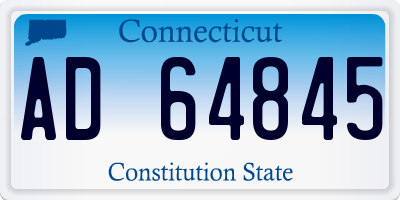 CT license plate AD64845
