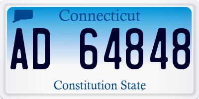 CT license plate AD64848