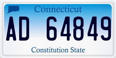 CT license plate AD64849