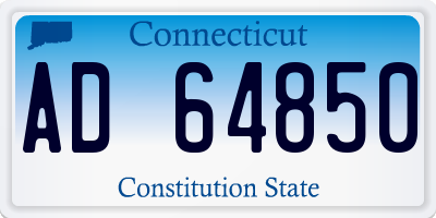 CT license plate AD64850
