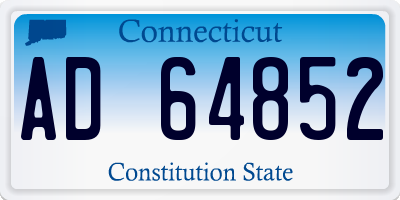 CT license plate AD64852