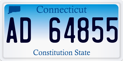 CT license plate AD64855