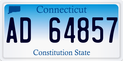 CT license plate AD64857