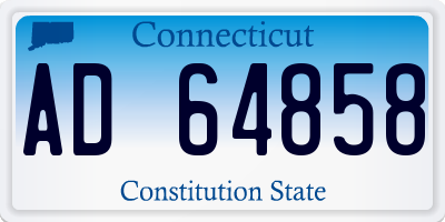 CT license plate AD64858
