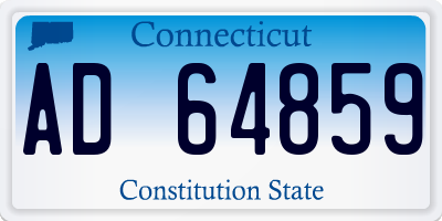 CT license plate AD64859