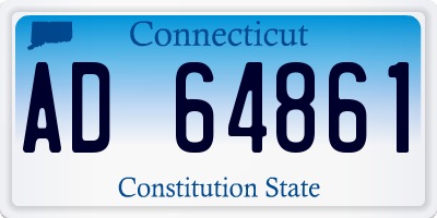 CT license plate AD64861