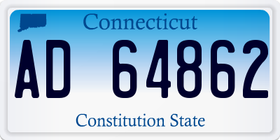 CT license plate AD64862