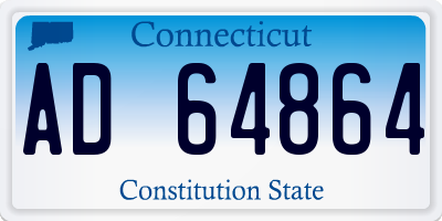 CT license plate AD64864