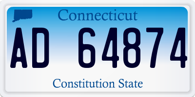 CT license plate AD64874