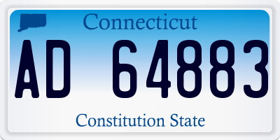 CT license plate AD64883