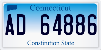 CT license plate AD64886