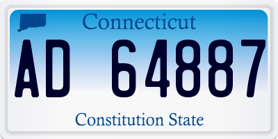 CT license plate AD64887