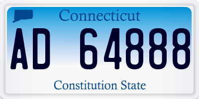 CT license plate AD64888