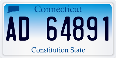 CT license plate AD64891