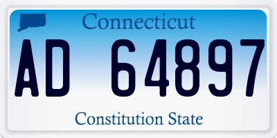 CT license plate AD64897