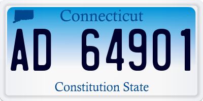CT license plate AD64901