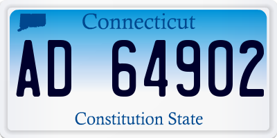 CT license plate AD64902
