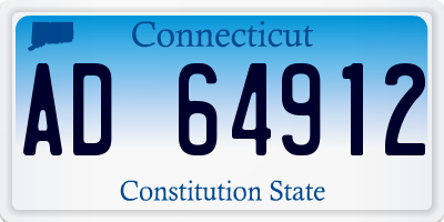 CT license plate AD64912