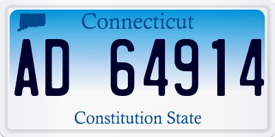 CT license plate AD64914