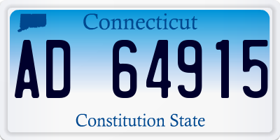 CT license plate AD64915