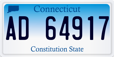 CT license plate AD64917