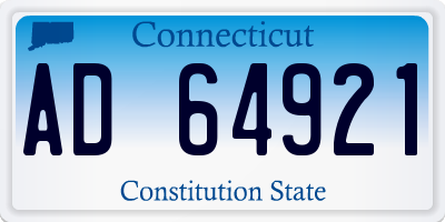 CT license plate AD64921