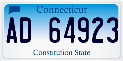 CT license plate AD64923