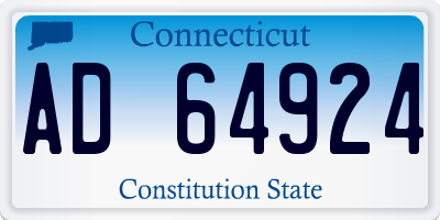 CT license plate AD64924