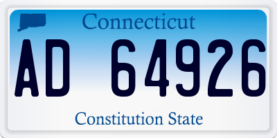 CT license plate AD64926