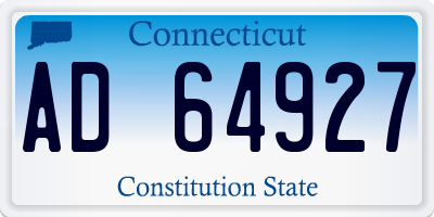 CT license plate AD64927
