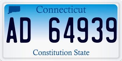 CT license plate AD64939