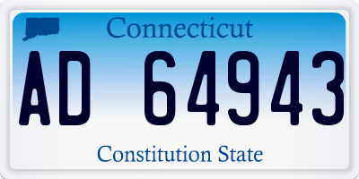 CT license plate AD64943