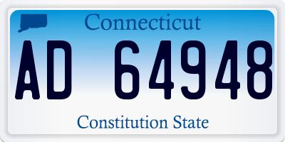 CT license plate AD64948