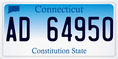 CT license plate AD64950