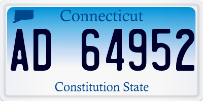 CT license plate AD64952