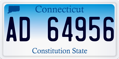 CT license plate AD64956