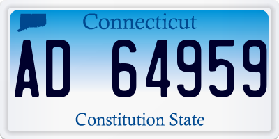 CT license plate AD64959
