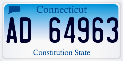 CT license plate AD64963