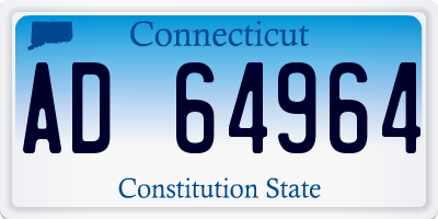 CT license plate AD64964
