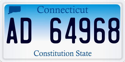 CT license plate AD64968