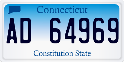 CT license plate AD64969