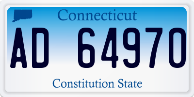 CT license plate AD64970