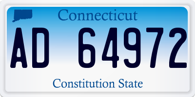 CT license plate AD64972