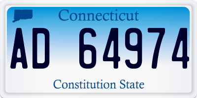 CT license plate AD64974