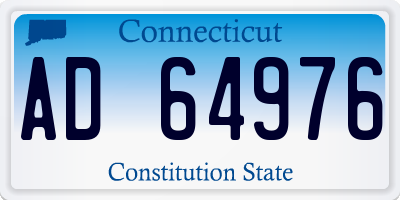 CT license plate AD64976