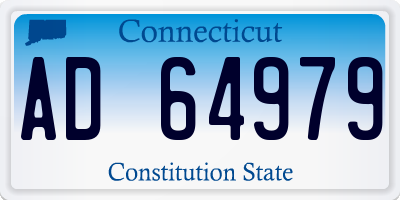 CT license plate AD64979