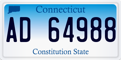 CT license plate AD64988